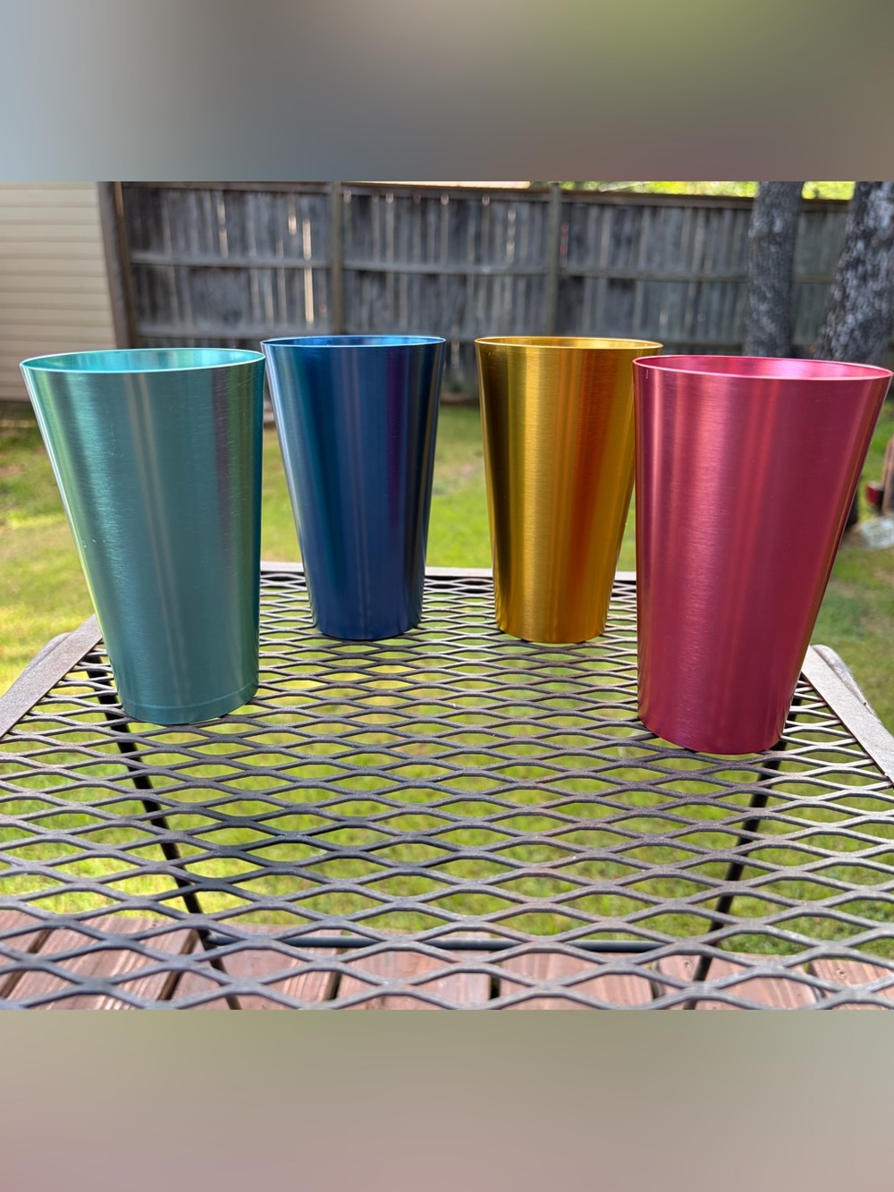Metallic Colored Stainless Steel Tumblers - Blue, Gold, Pink, Teal